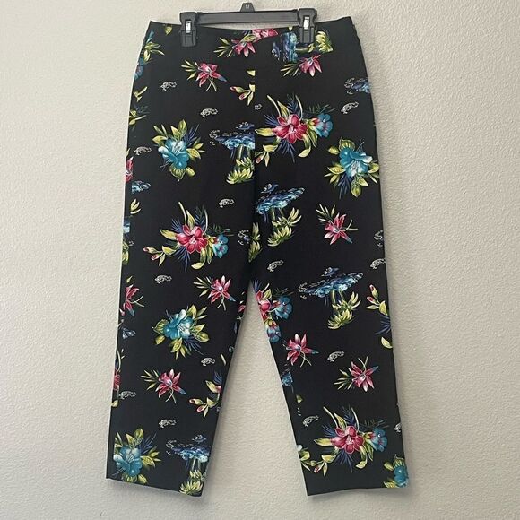 Rafaella Tropical Cropped Pants Size 8 - Picture 1 of 6